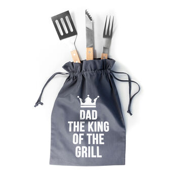 Dad’s Personalised King Of The Grill BBQ Tools Set, 7 of 9