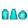 Set Of Three Glass Bud Vases, thumbnail 2 of 11
