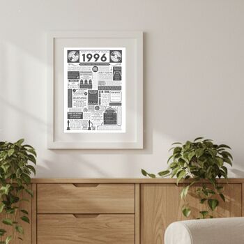 Personalised 1996 Music 30th Birthday Gift, 6 of 11