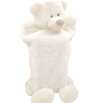 Cream Bear Personalised Star Tag Hot Water Bottle Inc, 4 of 6
