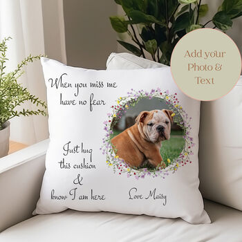 Personalised Pet Photo Remembrance Cushion, 2 of 3