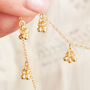 18 K Gold And Silver Beaded Cluster Charm Necklace, thumbnail 2 of 8
