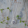 Natural Diamond Slice Necklace In Sterling Silver, thumbnail 2 of 4