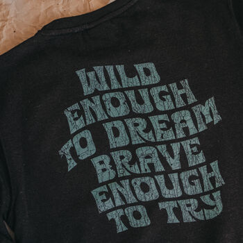 Womens 'Wild Dreamer' Black Sweatshirt, 5 of 9