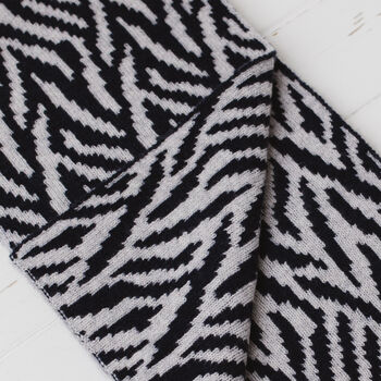Zebra Lambswool Reversible Scarf, 11 of 12