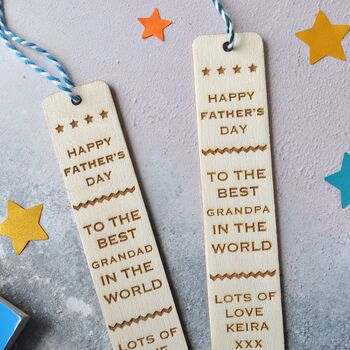 Personalised 'Grandad' Father's Day Bookmark, 2 of 2