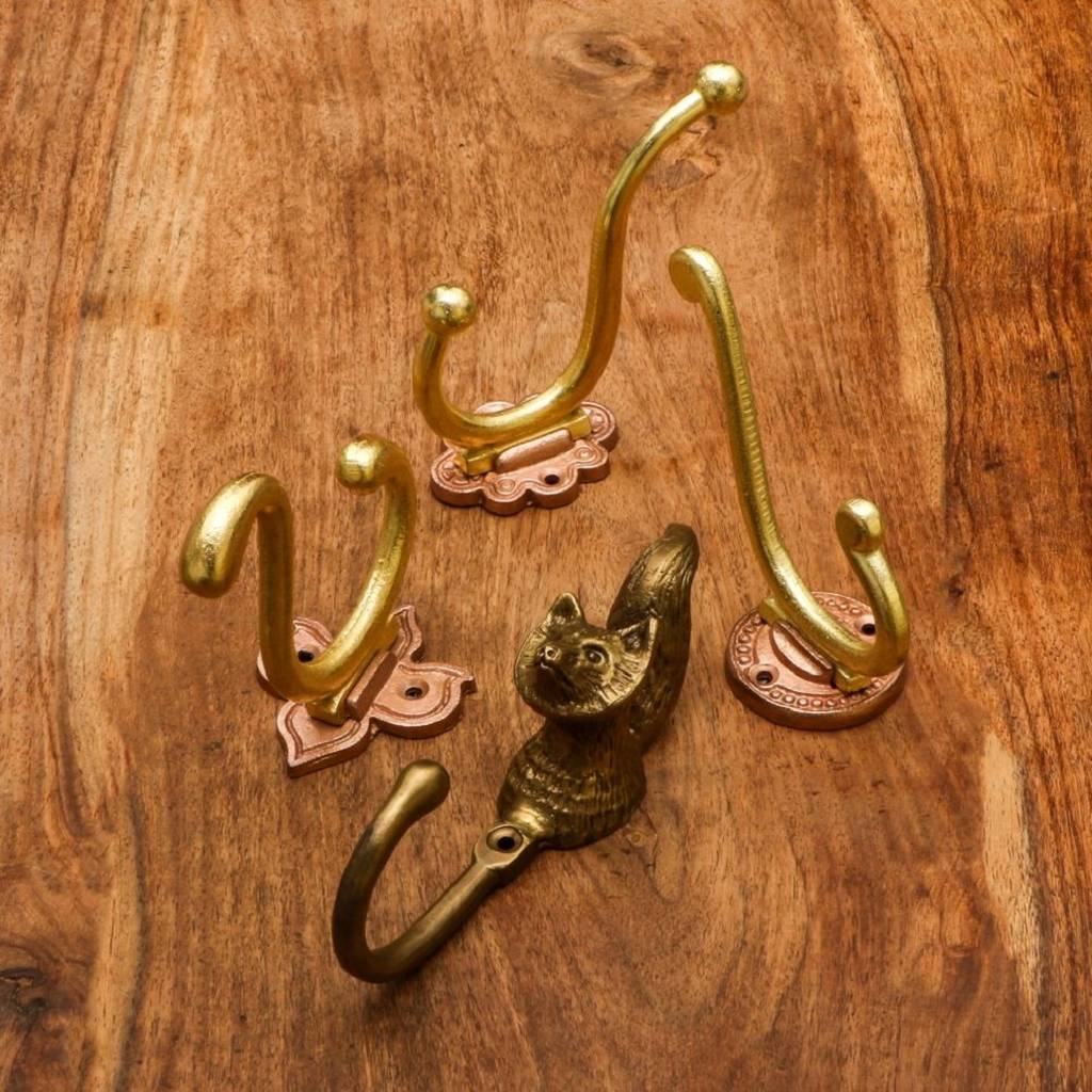 fox brass coat hook by trincaferro