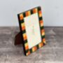 Natalini Green, Orange And Yellow Striped Photo Frame, thumbnail 1 of 4