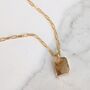 The Rectangle Citrine Necklace, thumbnail 1 of 9