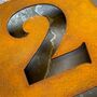 Corten Steel House Number Sign, thumbnail 2 of 12