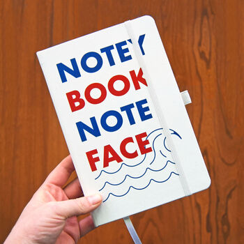 'Notey Book Note Face' Funny Hardback Notebook, 7 of 9
