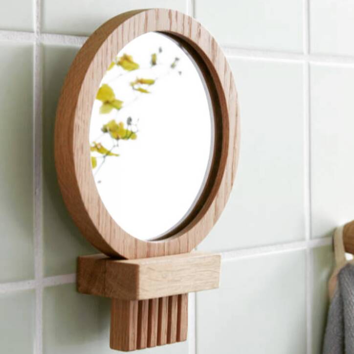 Removable Oak Bathroom Mirror By, Oak Bathroom Mirror