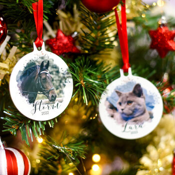 Personalised Pet Photo Christmas Bauble Decoration, 8 of 12