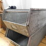 Vintage Galvanised Metal Stacking Crate, thumbnail 1 of 4