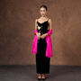 100% Mulberry Silk Scarf, Hot Pink, Bright Pink In Gift Box, thumbnail 4 of 10