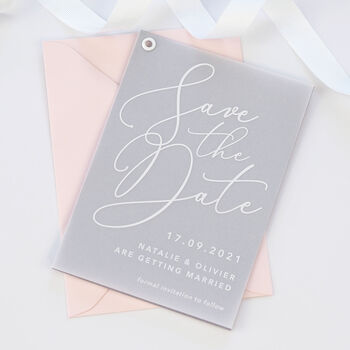 Vellum Layered Natalie Save The Date Cards, 2 of 3