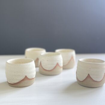 Espresso Cups In Natural Toasty Glaze Patterns, 12 of 12