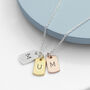 Monogrammed Tags Necklace, thumbnail 1 of 6