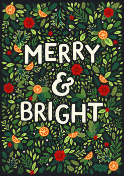 A Pack Of Christmas Cards, Merry And Bright, 4 of 4