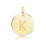 Round Plain Initial Pendant, thumbnail 11 of 12
