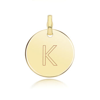 Round Plain Initial Pendant, 11 of 12