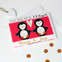 Personalised Penguin Couple Valentine's Card, thumbnail 6 of 9