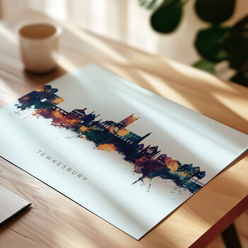 Tewkesbury Skyline Cityscape Art Print, 8 of 12