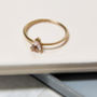 Pear Morganite And 9ct Yellow Gold Solitaire Ring, thumbnail 1 of 3