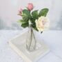 Silk Rose Bouquet In Tall Milk Bottle Vase, thumbnail 5 of 8
