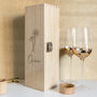 Personalised Birth Flower Wine Box Birthday Gift For Mum Her, thumbnail 4 of 11