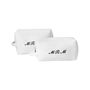 Monogramed White Waffle Make Up Bag, thumbnail 1 of 12