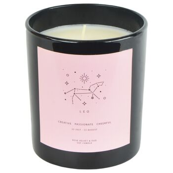 Black And Pink Zodiac Constellation Candle, 5 of 7