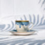 Blue Set Of Six Porcelain Espresso Cup And Saucer, thumbnail 5 of 9