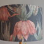 Pink And Black Passionflower Lampshade, thumbnail 5 of 8