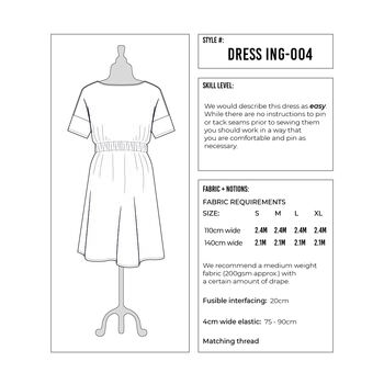 Dress Ing 004 Sewing Pattern, 6 of 6