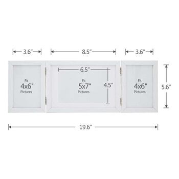 Multiple Three Tabletop Wall Wooden Photo Frame, 5 of 12