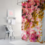 Pink Floral Shower Curtain, thumbnail 1 of 4