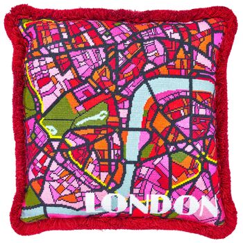 London Bright City Map Tapestry Kit, 2 of 4
