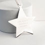 Personalised Christening Star Decoration, thumbnail 3 of 3