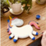 Paint Your Own Ceramic Unicorn Wall Hanger, thumbnail 3 of 4