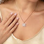 Swarovski Crystal Square Pendant Necklace, thumbnail 4 of 6