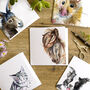 Pack Of Five Pet Themed Blank Greeting Cards, thumbnail 9 of 9