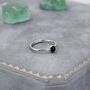 Sterling Silver Minimalist Genuine Black Onyx Ring, thumbnail 6 of 10