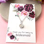 Thank You Bridesmaid Sterling Silver Mini Sunflower Necklace, thumbnail 1 of 10