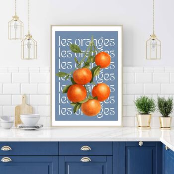 Les Oranges Poster With French Typography, 3 of 4
