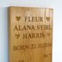 Personalised Wooden Height Chart, thumbnail 2 of 5