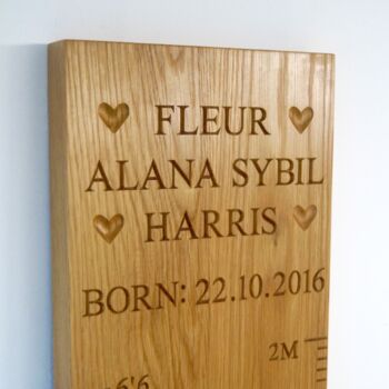 Personalised Wooden Height Chart, 2 of 5