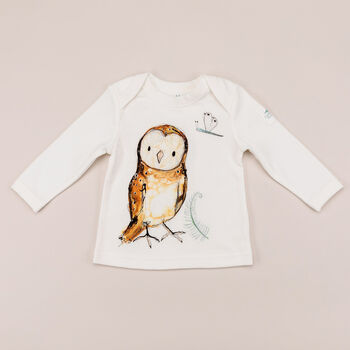 Olive Owl Long Sleeved Top, 4 of 9
