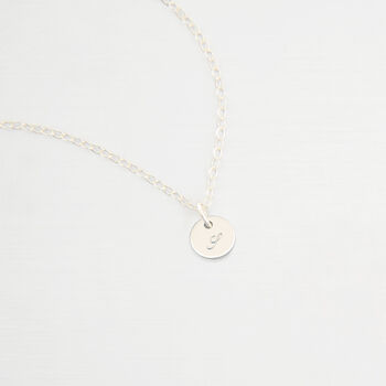 Tiny Personalised Disc 'Initial' Necklace, 3 of 11