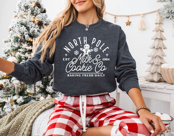 Milk And Cookies Christmas Sweatshirt, 3 of 10